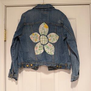 Upcycled floral children’s place Jean jacket size 10-12